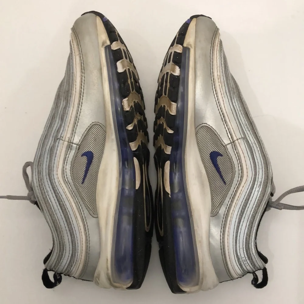 NIKE AIR MAX 97 GS SILVER BULLET PERSIAN VIOLET SNEAKERS MENS-BOYS SIZE 5.5Y